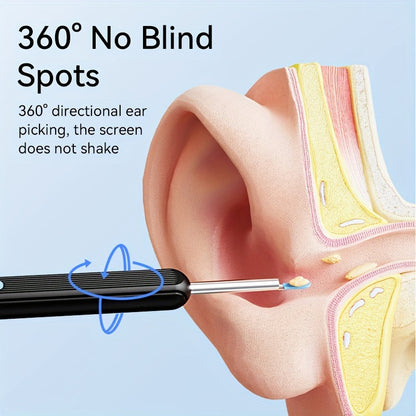 Ear Wax Removal Kit With Camera, Light, And 6 Ear Spoons