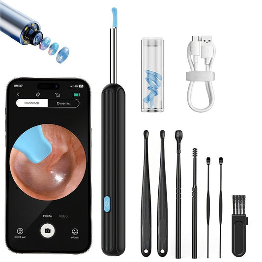 Ear Wax Removal Kit With Camera, Light, And 6 Ear Spoons