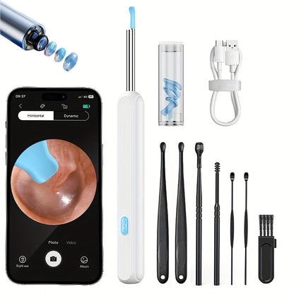 Ear Wax Removal Kit With Camera, Light, And 6 Ear Spoons