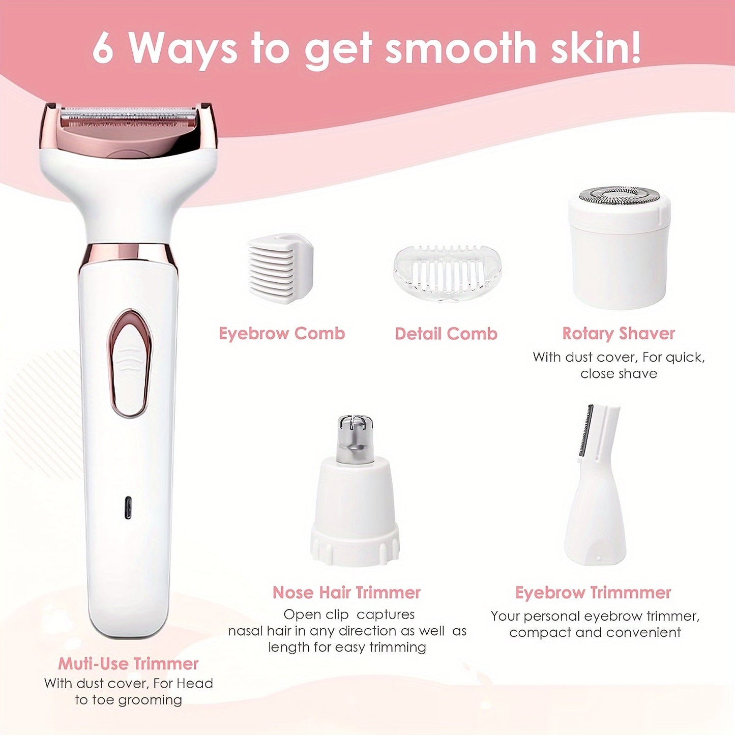 4 in 1 Multi-Function Electric Hair Remover Set