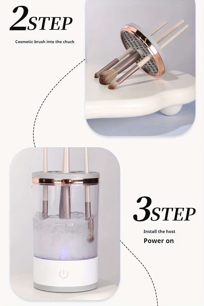 Odorless Battery-Free USB-Powered Makeup Brush Cleaner