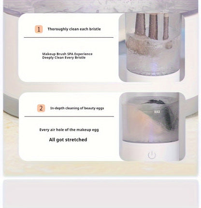 Odorless Battery-Free USB-Powered Makeup Brush Cleaner