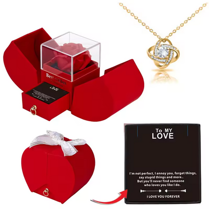 Eternal Rose Box With Necklace