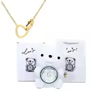 Eternal Rose Teddy Bear Gifts Box with Necklace