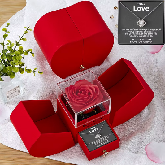 Eternal Rose Box With Necklace