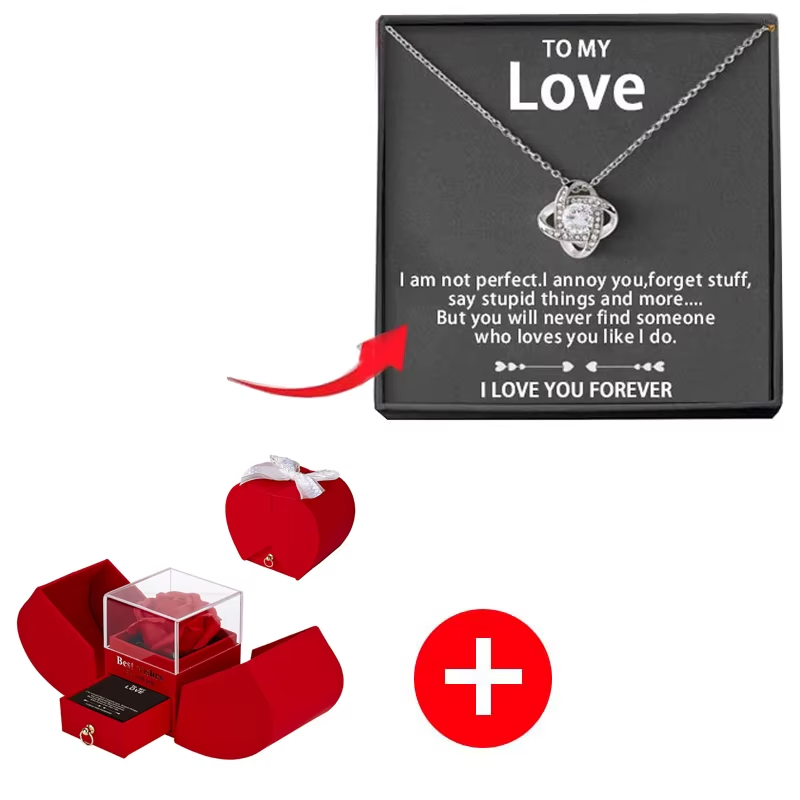 Eternal Rose Box With Necklace