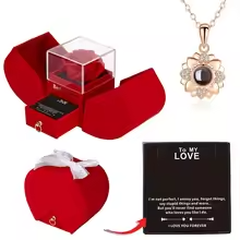 Eternal Rose Box With Necklace