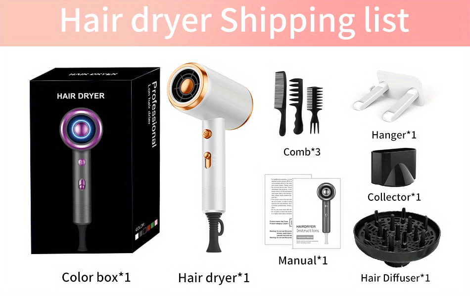 Ionic Hair Dryer With Diffuser