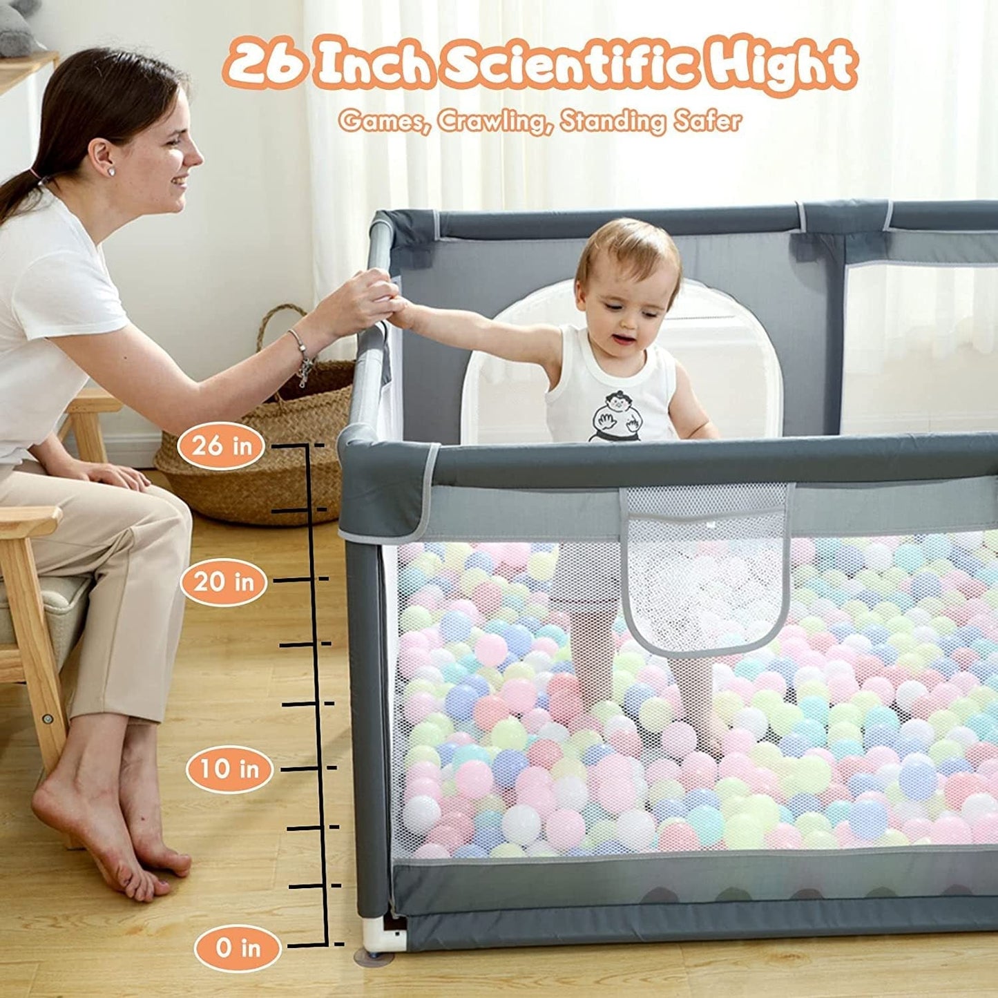 79x71 Large Baby Playpen