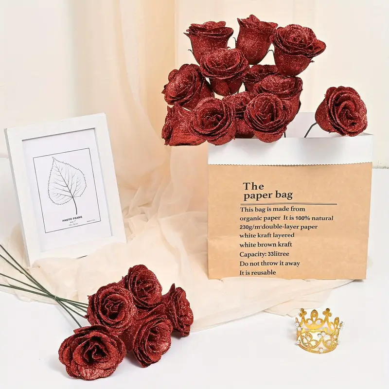 Glittering Everlasting Rose Bouquet