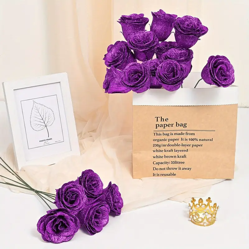 Glittering Everlasting Rose Bouquet