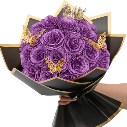 Glittering Everlasting Rose Bouquet