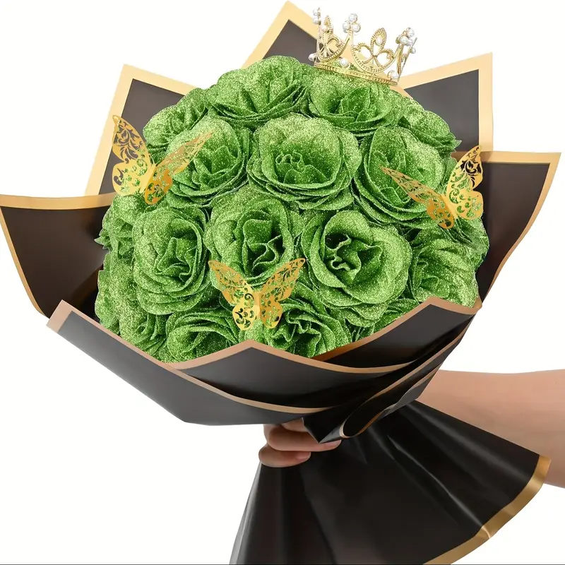 Glittering Everlasting Rose Bouquet