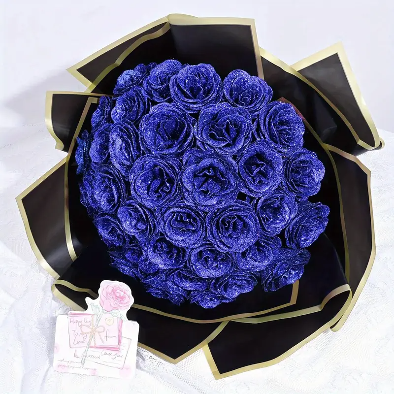 Glittering Everlasting Rose Bouquet