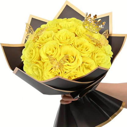 Glittering Everlasting Rose Bouquet